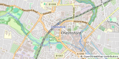Map of Chelmsford, Essex