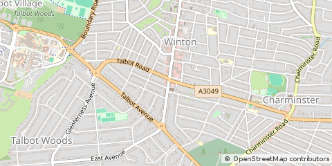 Map of Bournemouth, Dorset