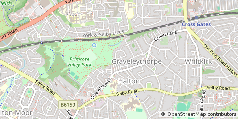 Map of Leeds, West Yorkshire