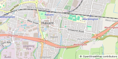 Map of Havant, Hampshire