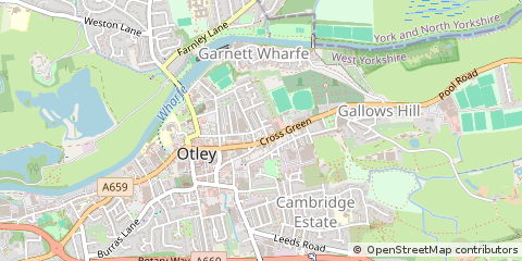 Map of Otley, West Yorkshire