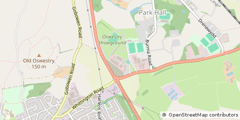 Map of Oswestry, Shropshire