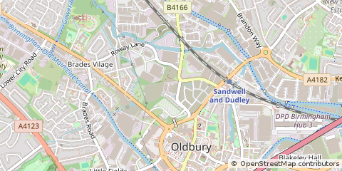 Map of Oldbury, Warley West Midlands