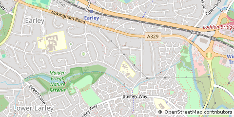 Map of Earley, Berkshire