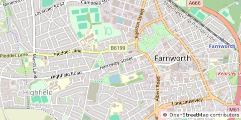 Map of Bolton, Lancashire