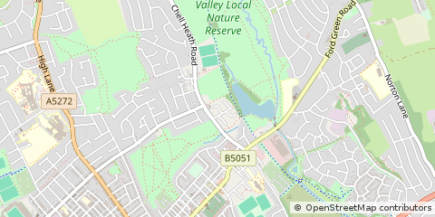 Map of Stoke on Trent, Staffordshire