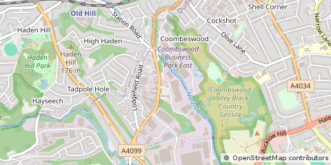 Map of Halesowen, West Midlands
