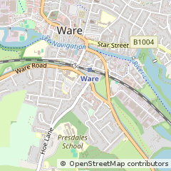 Map of Ware, Hertfordshire