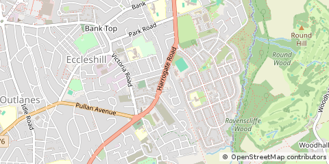 Map of Bradford, West Yorkshire