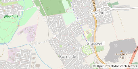 Map of Houghton LE Spring, Tyne and Wear
