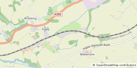 Map of Totnes, Devon
