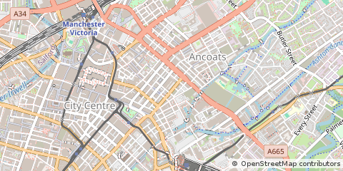 Map of Manchester, Greater Manchester