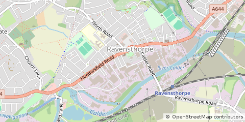 Map of Dewsbury, West Yorks