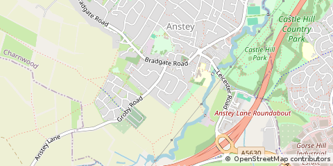 Map of Leicester, Leicestershire