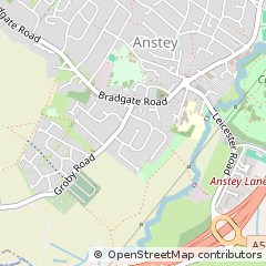 Map of Leicester, Leicestershire
