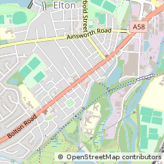 Map of Bury, Greater Manchester