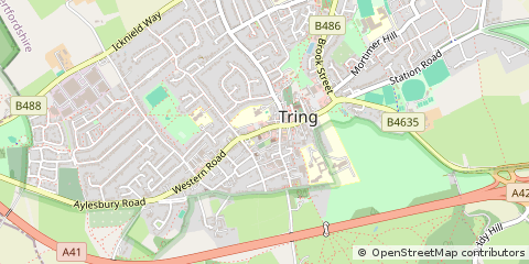 Map of Tring, Hertfordshire