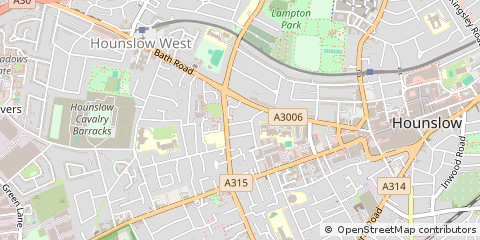 Map of Hounslow, Middlesex