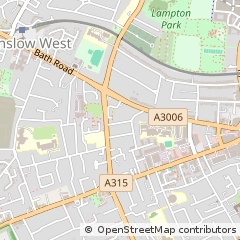 Map of Hounslow, Middlesex