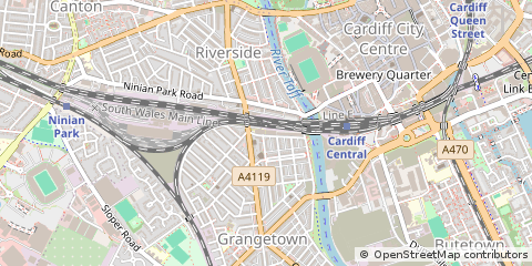 Map of Cardiff