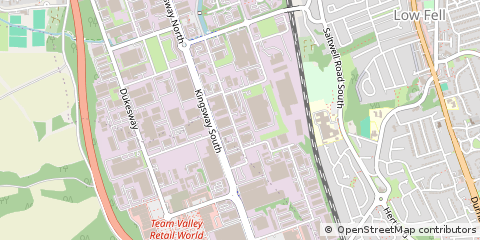 Map of Gateshead, Tyne and Wear