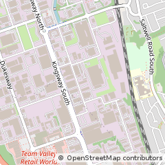 Map of Gateshead, Tyne and Wear