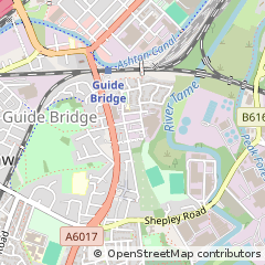 Map of Manchester, Lancashire