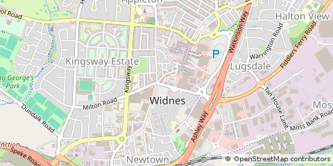 Map of Widnes, Cheshire