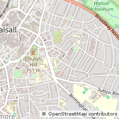 Map of Walsall, West Midlands