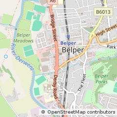 Map of Belper, Derbyshire