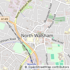 Map of North Walsham, Norfolk