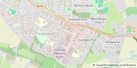 Map of Maidstone, Kent