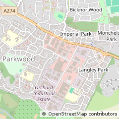 Map of Maidstone, Kent