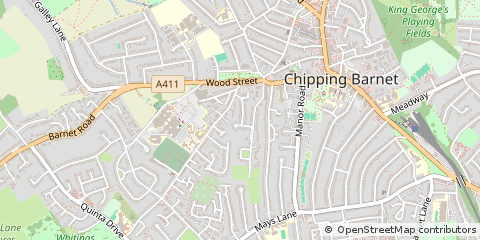 Map of Barnet, Hertfordshire