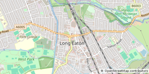 Map of Nottingham, Nottinghamshire