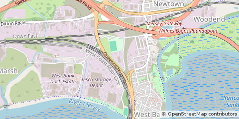 Map of Widnes, Cheshire