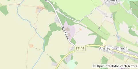 Map of Nuneaton, Warwickshire