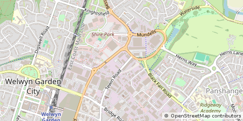 Map of Welwyn Garden City, Herts