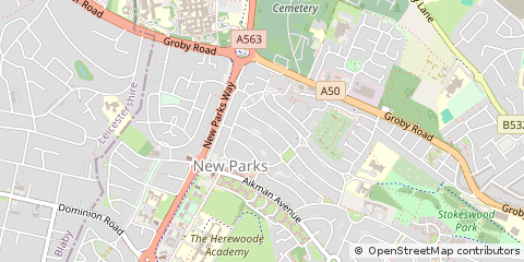 Map of Leicester