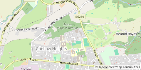Map of Bradford, West Yorkshire