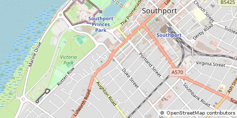 Map of Southport, Merseyside