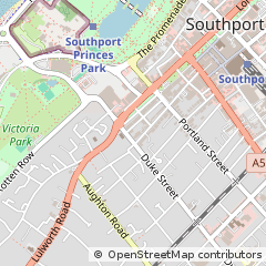 Map of Southport, Merseyside
