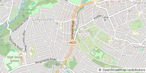 Map of Sheffield