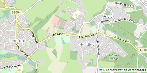 Map of Bordon, Hampshire