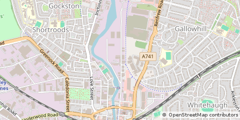 Map of Paisley, Renfrewshire