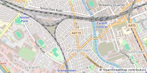 Map of Cardiff