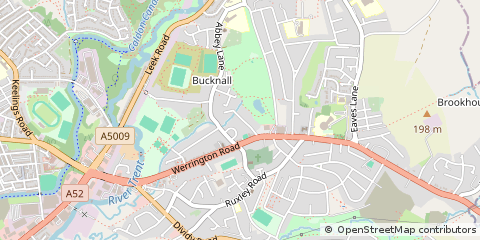 Map of Stoke on Trent, Staffordshire