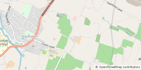 Map of Hadlow, Kent