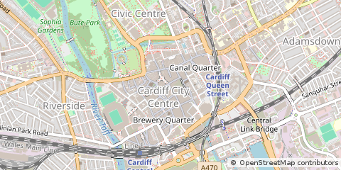 Map of Cardiff