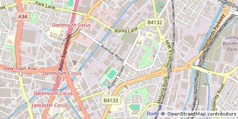 Map of Birmingham, West Midlands